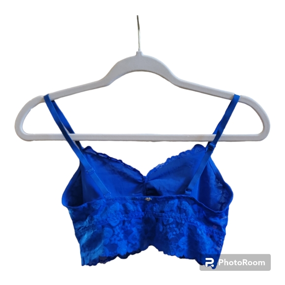Victoria's Secret Pink Lace Bralette Blue Size M - Picture 2 of 12
